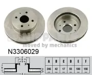 Bremsscheibe Vorderachse NIPPARTS N3306029