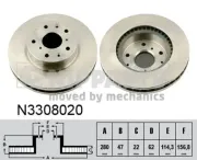 Bremsscheibe Vorderachse NIPPARTS N3308020