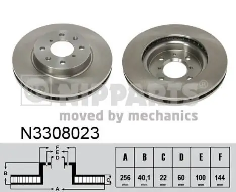 Bremsscheibe NIPPARTS N3308023