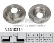 Bremsscheibe Hinterachse NIPPARTS N3310314