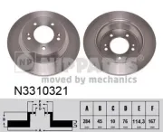 Bremsscheibe Hinterachse NIPPARTS N3310321