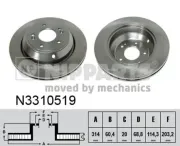 Bremsscheibe Hinterachse NIPPARTS N3310519