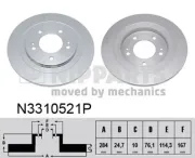 Bremsscheibe Hinterachse NIPPARTS N3310521P