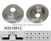 Bremsscheibe Hinterachse NIPPARTS N3310912