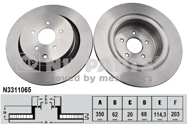Bremsscheibe Hinterachse NIPPARTS N3311065