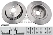 Bremsscheibe Hinterachse NIPPARTS N3311065
