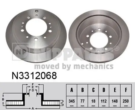 Bremsscheibe NIPPARTS N3312068