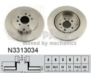 Bremsscheibe Hinterachse NIPPARTS N3313034