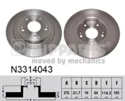 Bremsscheibe NIPPARTS N3314043