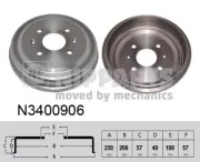 Bremstrommel NIPPARTS N3400906