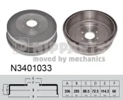 Bremstrommel NIPPARTS N3401033