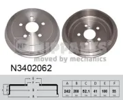 Bremstrommel Hinterachse links Hinterachse rechts NIPPARTS N3402062