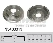 Bremstrommel Hinterachse links Hinterachse rechts NIPPARTS N3408019