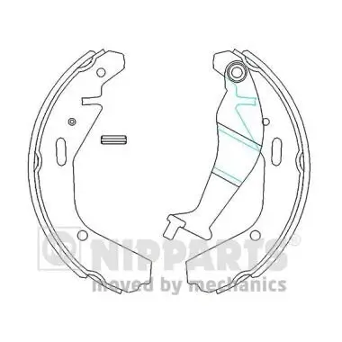 Bremsbackensatz Hinterachse NIPPARTS N3508028 Bild Bremsbackensatz Hinterachse NIPPARTS N3508028