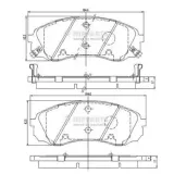 Bremsbelagsatz, Scheibenbremse NIPPARTS N3600329