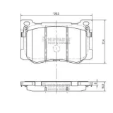 Bremsbelagsatz, Scheibenbremse NIPPARTS N3600549