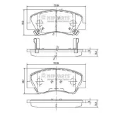 Bremsbelagsatz, Scheibenbremse NIPPARTS N3600550