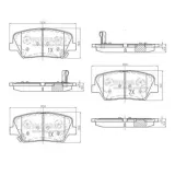 Bremsbelagsatz, Scheibenbremse Vorderachse NIPPARTS N3600554