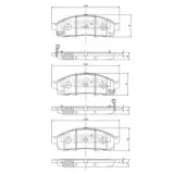 Bremsbelagsatz, Scheibenbremse Vorderachse NIPPARTS N3601101