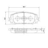 Bremsbelagsatz, Scheibenbremse Vorderachse NIPPARTS N3602127