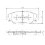Bremsbelagsatz, Scheibenbremse Vorderachse NIPPARTS N3602138