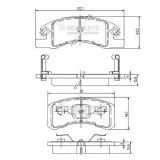 Bremsbelagsatz, Scheibenbremse Vorderachse NIPPARTS N3606021