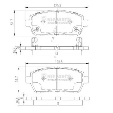 Bremsbelagsatz, Scheibenbremse NIPPARTS N3606022