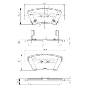 Bremsbelagsatz, Scheibenbremse NIPPARTS N3610311