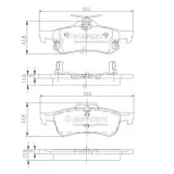 Bremsbelagsatz, Scheibenbremse Hinterachse NIPPARTS N3612036