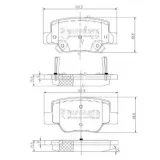 Bremsbelagsatz, Scheibenbremse Hinterachse NIPPARTS N3612040