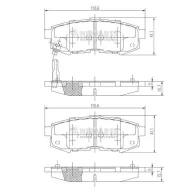 Bremsbelagsatz, Scheibenbremse NIPPARTS N3613023