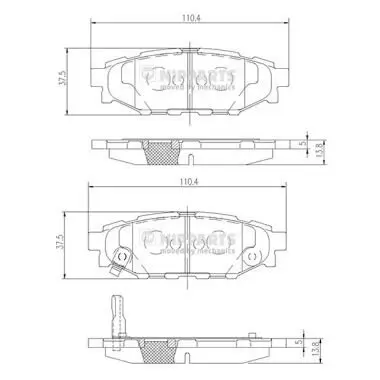 Bremsbelagsatz, Scheibenbremse NIPPARTS N3617004 Bild Bremsbelagsatz, Scheibenbremse NIPPARTS N3617004