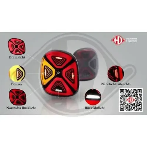Heckleuchtensatz hinten beidseitig DIEDERICHS 1607296 Bild Heckleuchtensatz hinten beidseitig DIEDERICHS 1607296
