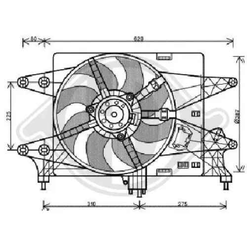 Lüfter, Motorkühlung DIEDERICHS 3485115 Bild Lüfter, Motorkühlung DIEDERICHS 3485115