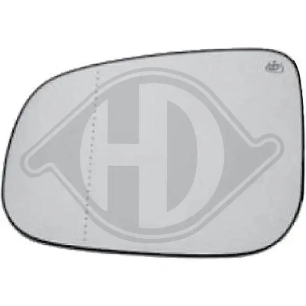 Spiegelglas, Außenspiegel links DIEDERICHS 7661227