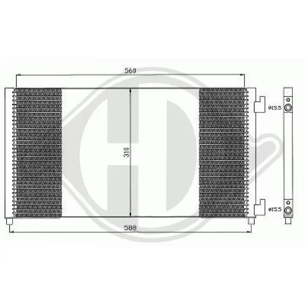Kondensator, Klimaanlage DIEDERICHS 8345303