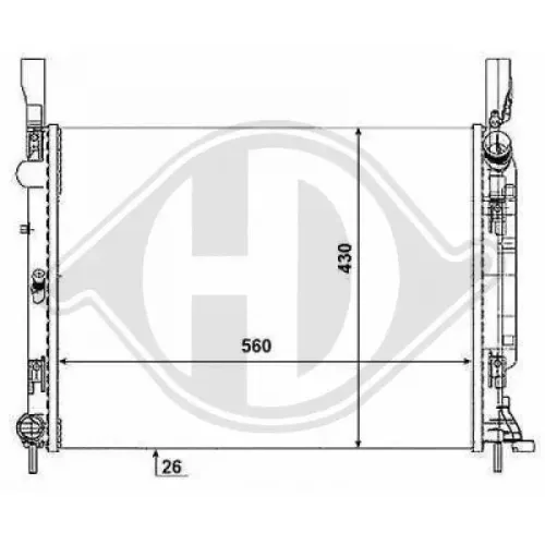 Kühler, Motorkühlung DIEDERICHS 8441465 Bild Kühler, Motorkühlung DIEDERICHS 8441465