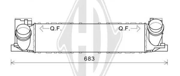 Ladeluftkühler DIEDERICHS DCA1083