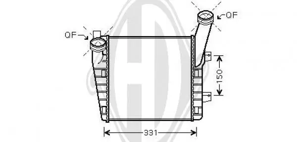 Ladeluftkühler rechts DIEDERICHS DCA1122