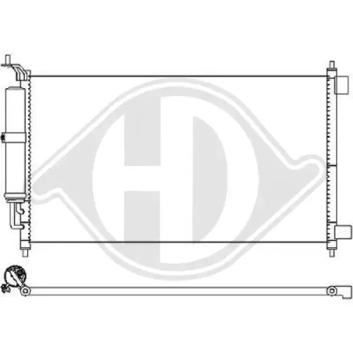 Kondensator, Klimaanlage DIEDERICHS DCC1110 Bild Kondensator, Klimaanlage DIEDERICHS DCC1110