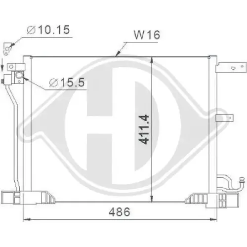 Kondensator, Klimaanlage DIEDERICHS DCC1120 Bild Kondensator, Klimaanlage DIEDERICHS DCC1120