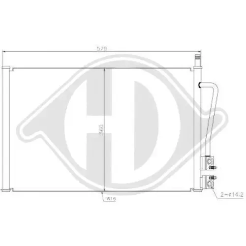 Kondensator, Klimaanlage DIEDERICHS DCC1170 Bild Kondensator, Klimaanlage DIEDERICHS DCC1170