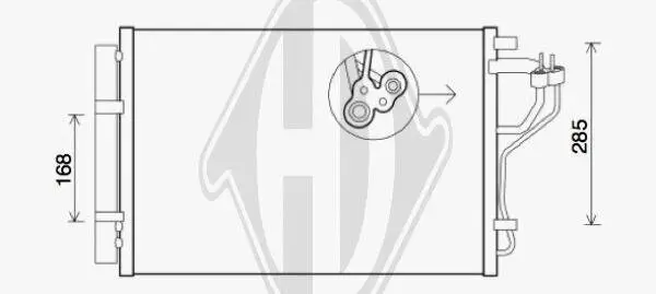 Kondensator, Klimaanlage DIEDERICHS DCC1521