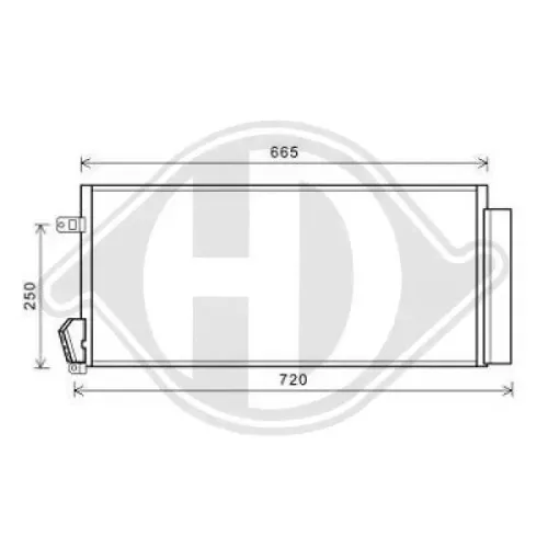 Kondensator, Klimaanlage DIEDERICHS DCC1634 Bild Kondensator, Klimaanlage DIEDERICHS DCC1634