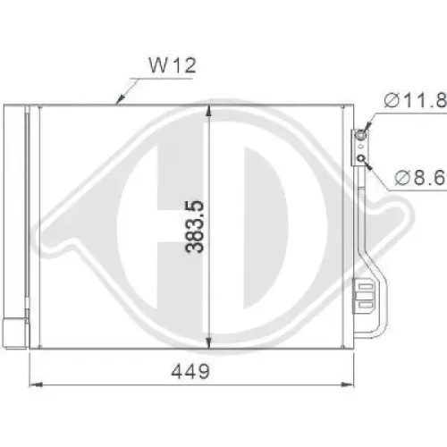 Kondensator, Klimaanlage DIEDERICHS DCC1686 Bild Kondensator, Klimaanlage DIEDERICHS DCC1686