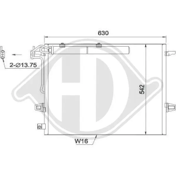 Kondensator, Klimaanlage DIEDERICHS DCC1692