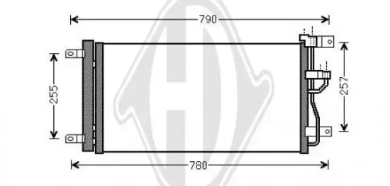 Kondensator, Klimaanlage DIEDERICHS DCC1741 Bild Kondensator, Klimaanlage DIEDERICHS DCC1741
