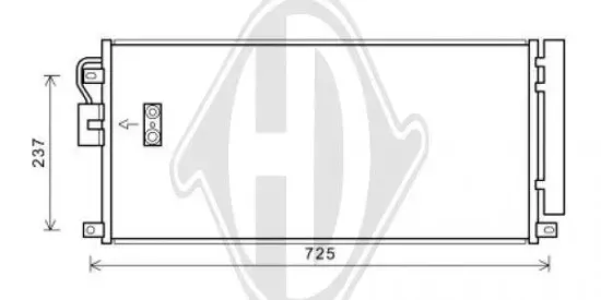 Kondensator, Klimaanlage DIEDERICHS DCC1744 Bild Kondensator, Klimaanlage DIEDERICHS DCC1744