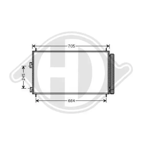 Kondensator, Klimaanlage DIEDERICHS DCC1821 Bild Kondensator, Klimaanlage DIEDERICHS DCC1821