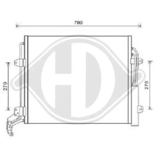 Kondensator, Klimaanlage DIEDERICHS DCC1862 Bild Kondensator, Klimaanlage DIEDERICHS DCC1862